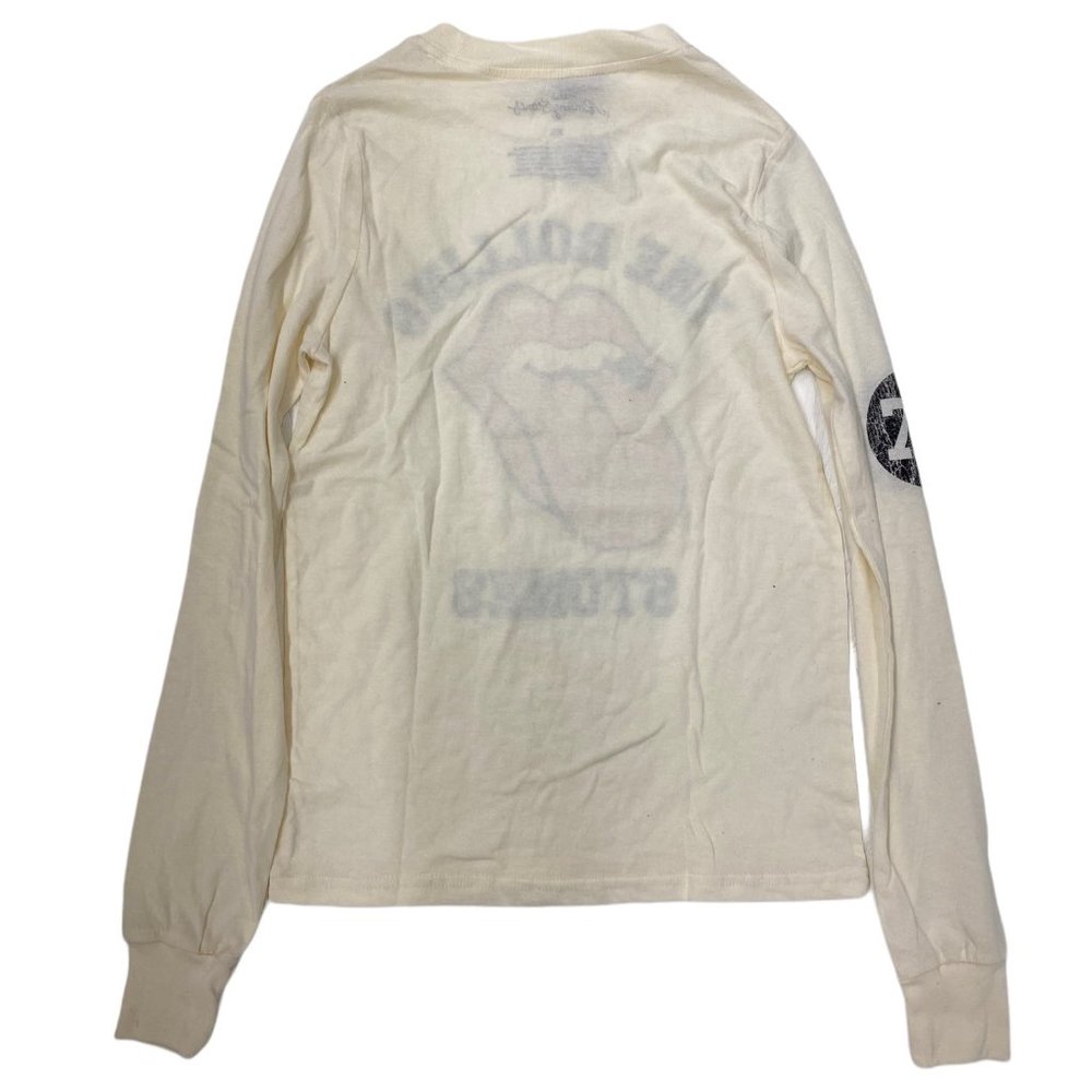 The Rolling Stones Women's Long Sleeve Graphic T-Shirt 72 Plaid Tongue Logo Tee - Picture 6 of 12